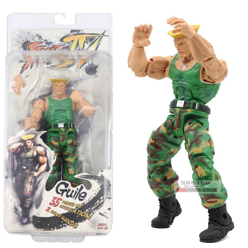 NECA Street Fighter 7 นิ้ว Highly Articulated Action Figure พร้อมอุปกรณ์เสริมหลายและเปลี่ยนมือสําหรั
