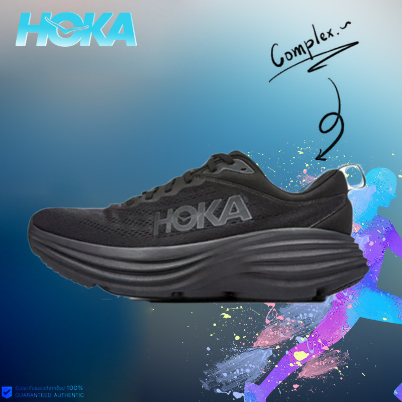 HOKA ONE ONE Bondi 8 Black (แท้) PEEI E6PK
