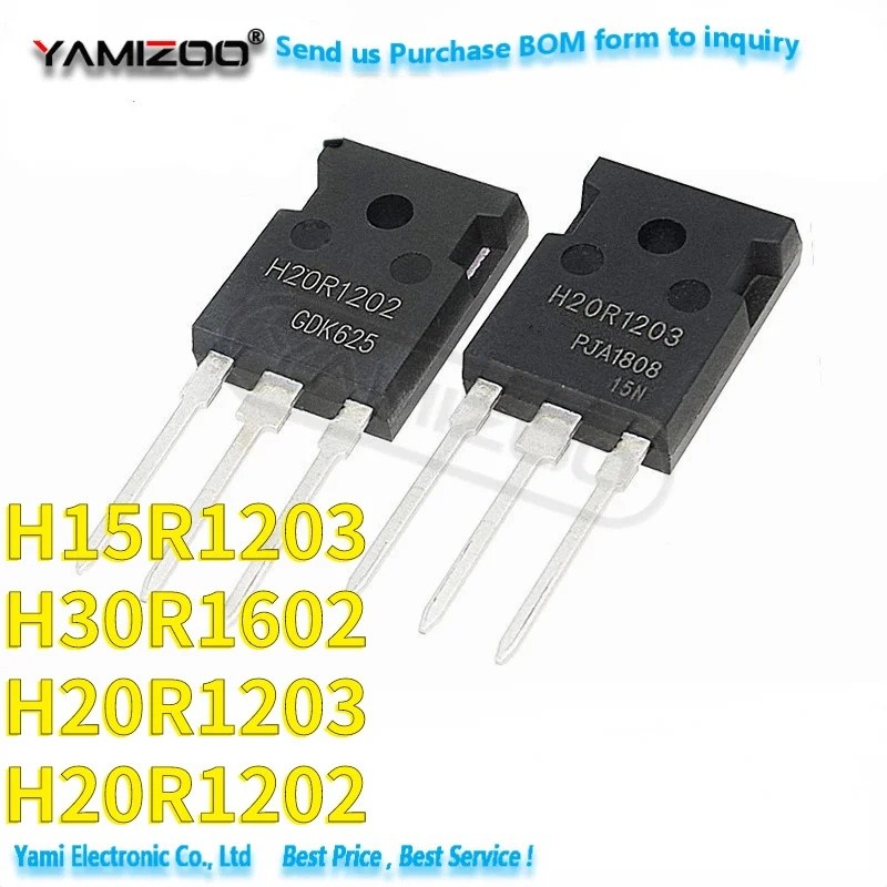5PCS H20R1203 20R1203 TO-3P TO247 H15R1203 H20R1202 H30R1602 15R1203 20R1202 30R1602 ขายส่ง Field Ef