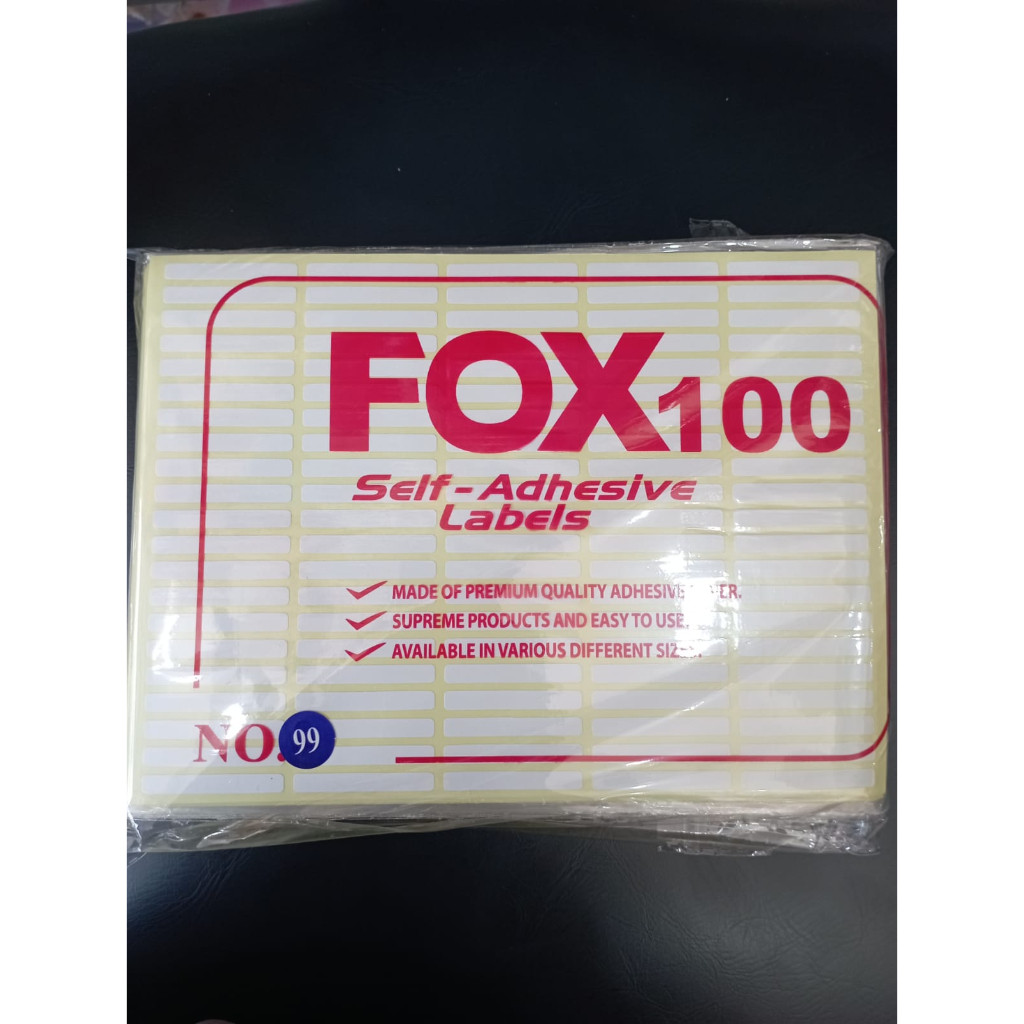 สติ๊กเกอร์ป้ายราคา 5x34mm FOX100 no 99