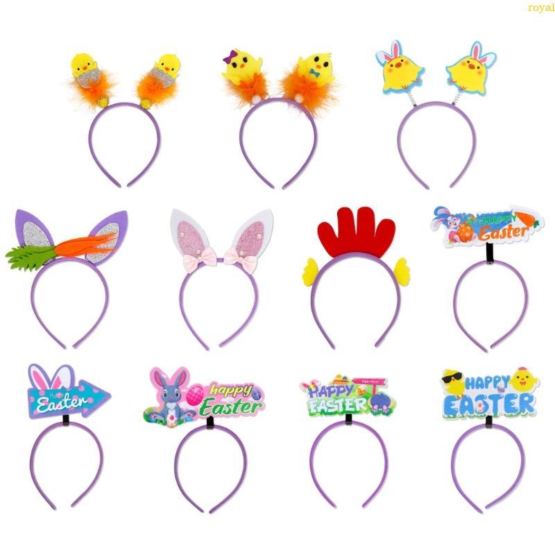(ส่วนลดสูง)oyalking.th Easter Headband Easter Bunnies Ears Headband Easter Party Decorative Adult Ki