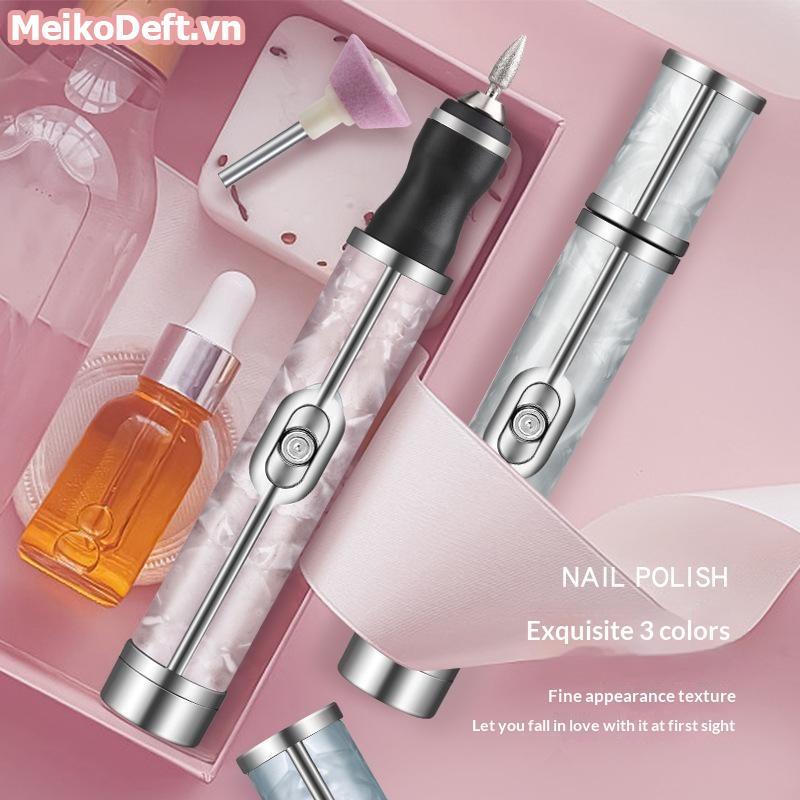 MeikoDeft 1 ชุดไร้สายไฟฟ้าเล็บแฟ้มชาร์จเครื่องเจาะเล็บไฟฟ้าสําหรับอะคริลิคเจลเล็บ Efile ทําเล็บมือเล