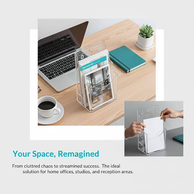 (Takashitree) A6 Brochure Flyer Display Stand 1/2/3 ชั้นใสใสเมนูผู้ถือบัตรสําหรับโรงแรมแผนกต้อนรับให