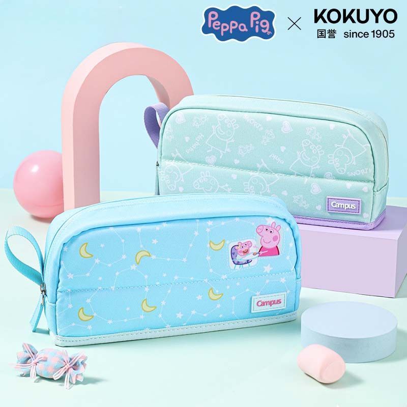 2026 สไตล์ใหม่ [Kokuyo] Kokuyo Kokuyo Piglet Peppa Co-Branded Expansion Pencil Case Campus Table Sta