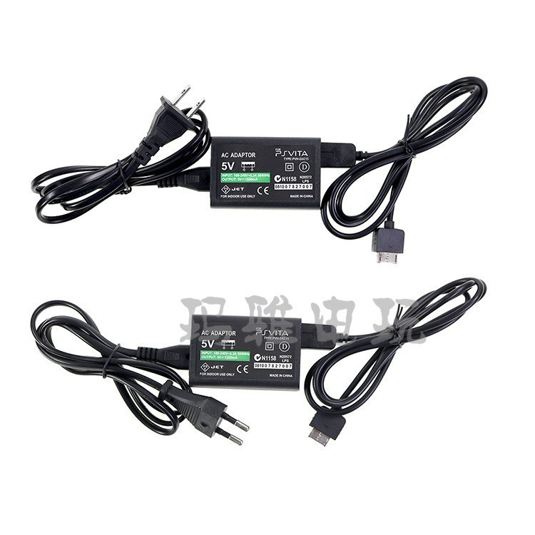 PSV1000 เกมคอนโซลเครื่องชาร์จสายชาร์จข้อมูลชุดสามชิ้น PSVIA1000 Fire Bull Power Adapter