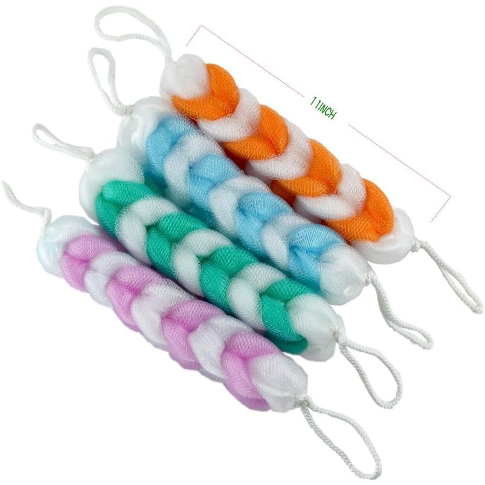 Eslite Exfoliating Loofah Back Scrubber สําหรับอาบน้ํา สีมหัศจรรย์(4- นับ)