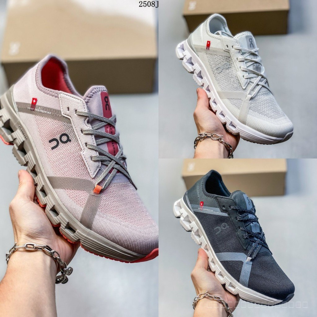 On Running On Cloud X4 AD รองเท้าวิ่งผู้ใหญ่รองเท้าผ้าใบตาข่ายคู่ BTYE 6N0L