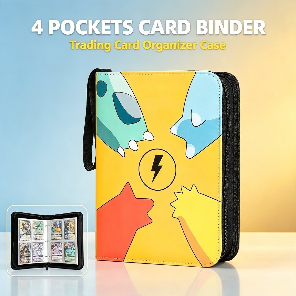 Pokémon Card Book ซิปหนัง Plus Aole Card Collection Book Storage Card Bag Collection Book