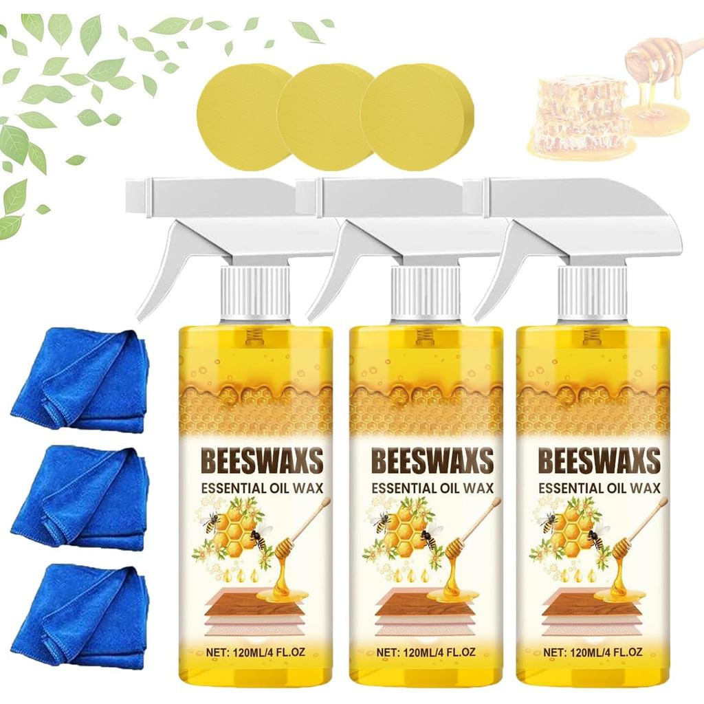 ขี้ผึ้งWoodPolishSpray,BeesWaxFurniturePolishandCleaner,BeeswaxEssentialOilWax,eeswaxCareSpray&Resto