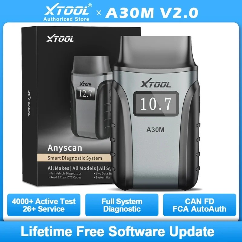 A02R ใหม่ล่าสุด XTOOL Anyscan A30M อายุการใช้งานฟรี Update ALL ระบบเครื่องมือวินิจฉัยรถยนต์ 26 รีเซ็