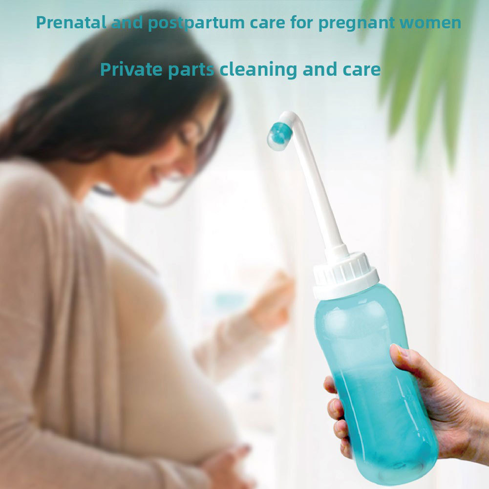 Perineal Wash Bottle Portable Bidet Travel Hand Held Bidet Spray พร้อมถุงเก็บ