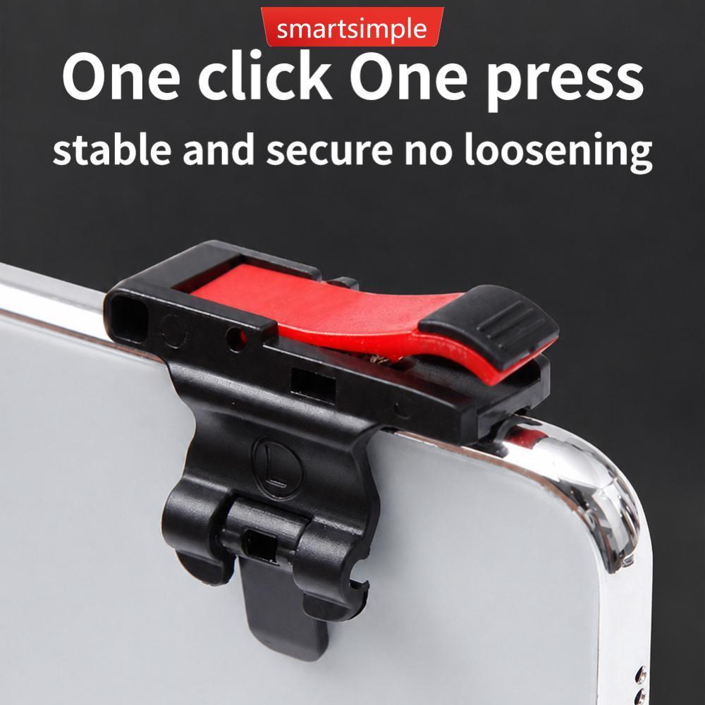 SMARTSIMPLE 1 คู่สําหรับ D9 PUBG Mobile Trigger Shot ปุ่มทางกายภาพปรับ Clip-on ตัวควบคุมเกม X5Z1
