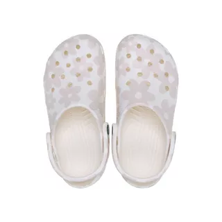 CROCS รองเท้าลำลองผู้ใหญ่ CLASSIC POP PETALS CLOG - CHALK/MULTI