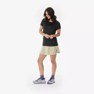 Decathlon Women’S Mountain Walking Short-Sleeved T-Shirt เสื้อยืดแขนสั้นผู้หญิงใส่เดินป่า รุ่น Mh100 - Black