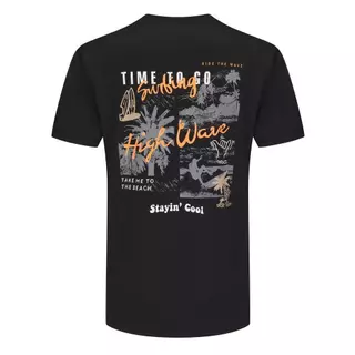Decathlon Men’S Surfing UV Protection T-Shirt เสื้อยืดโต้คลื่นป้องกันรังสียูวีสำหรับผู้ชาย - Black