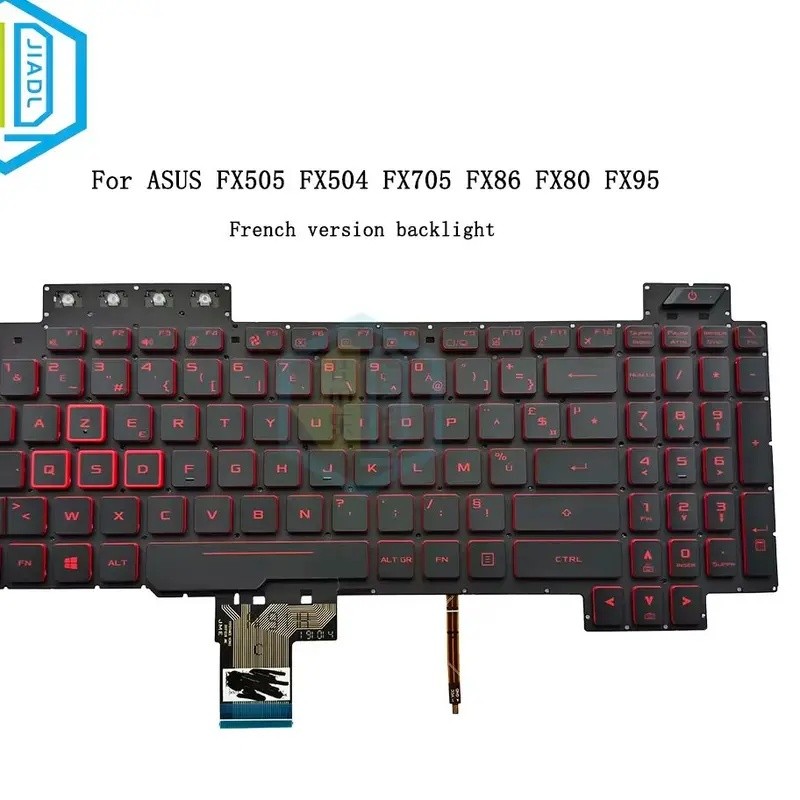 RU FR Red Letter Backlit สําหรับ ASUS TUF Gaming FX505GD FX505GE FX505GM FX505DD FX505DV FX505DY FX5