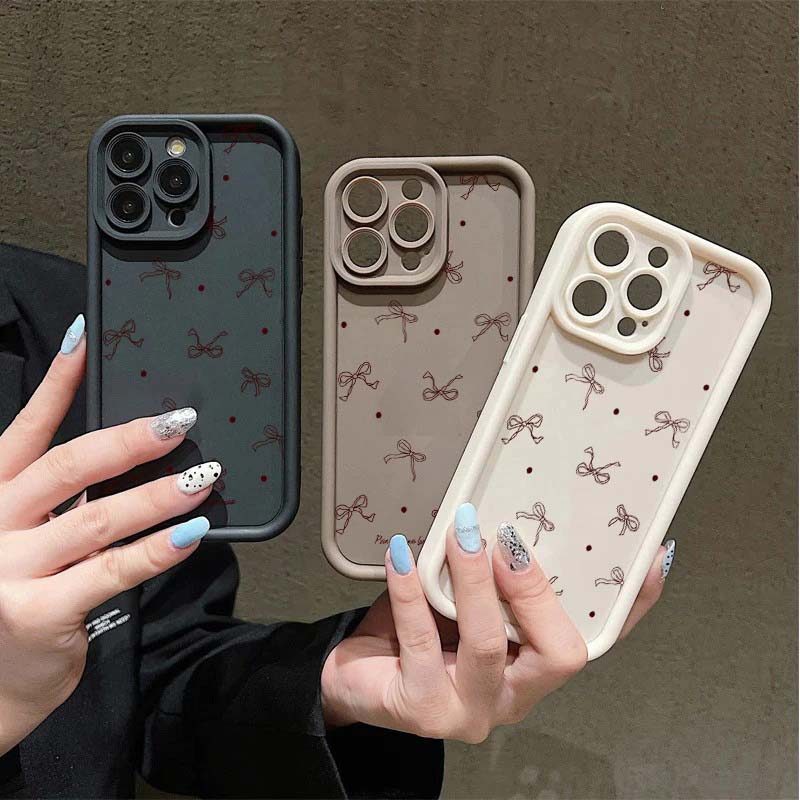 น่ารัก Polka Dot Bow เคสโทรศัพท์สําหรับ Samsung Galaxy A10 A10S A20S A11 A01 J7 Prime A03 Core J4 J6