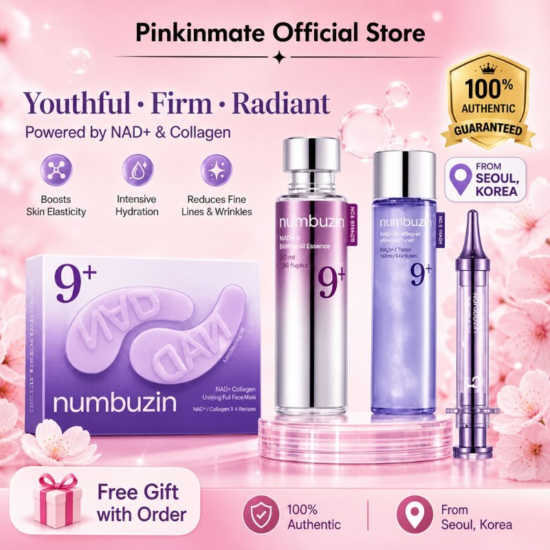 NUMBUZIN No9 NAD Lifting Essence 50ml + Toner 150ml + Retinol Eye Cream 100ml + Collagen Eye ส่งจากโ