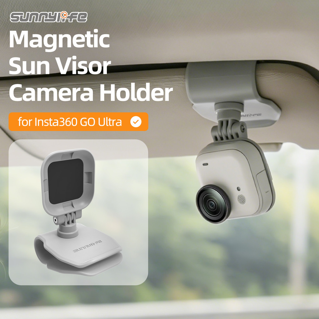 Sunnylife GU-MJ163 Magnetic Car Sun Visor Mount Action Camera Holder 360° หมุน180° ที่วางที่บังแดดแบ