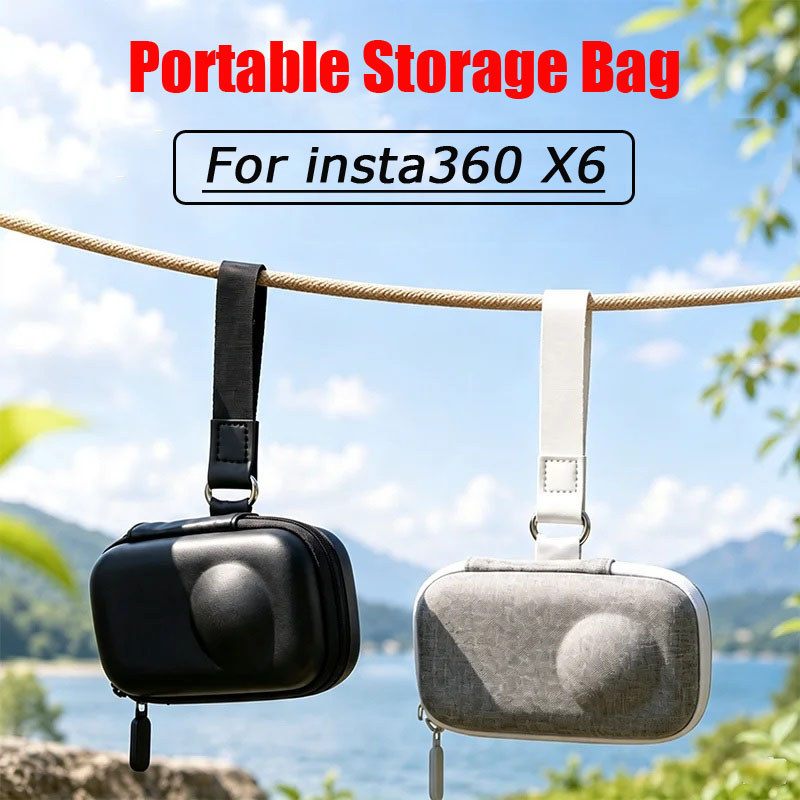 สําหรับ Insta360 X6 ป้องกันกระเป๋าถือ Scratch-proof แบบพกพา Action กล้องกระเป๋าเก็บอุปกรณ์เสริมการถ่ายภาพ