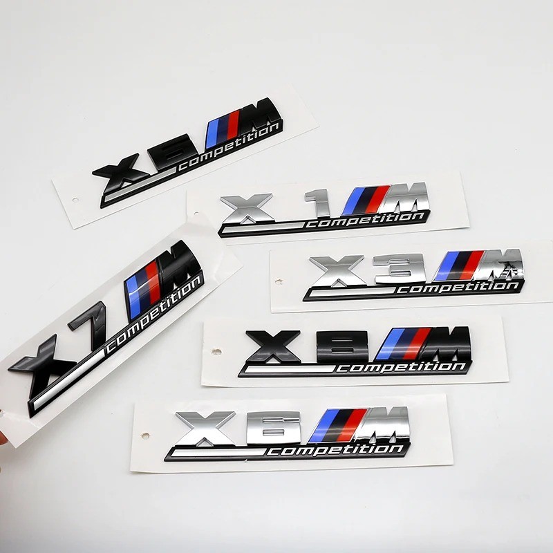 รถ Fender ด้านข้างสัญลักษณ์ด้านหลัง Badge M โลโก้การแข่งขัน Thunder Edition สติกเกอร์สําหรับ BMW 7m 