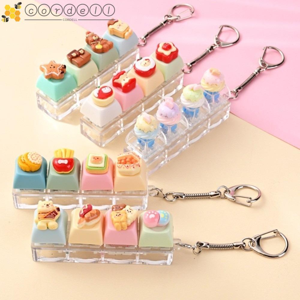CORDELL Keycap Fidget พวงกุญแจ, Clicker คีย์บอร์ด Clicker ของเล่นพวงกุญแจ, Mini Trinket Bear Keycap 