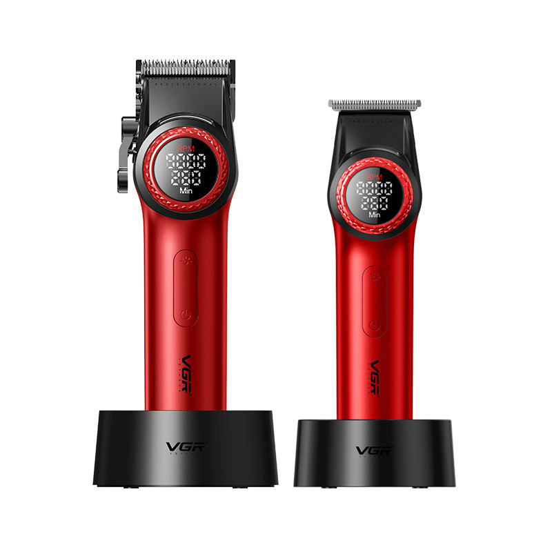 VGR001 & V-977 ชุดกรรไกรตัดเล็บมืออาชีพพร้อมการชาร์จฐานความเร็วสูง (6000-9000 RPM) และกรรไกรดัน