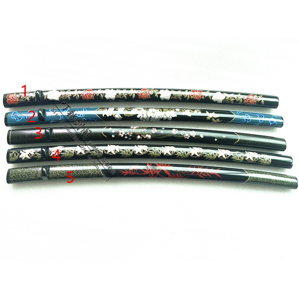 87 ซม.ขนาดใหญ่ Lacquer ปลอกมือวาดประเภทต่างๆ Samurai ดาบ-กินเลียนแบบไม้ Sheath-