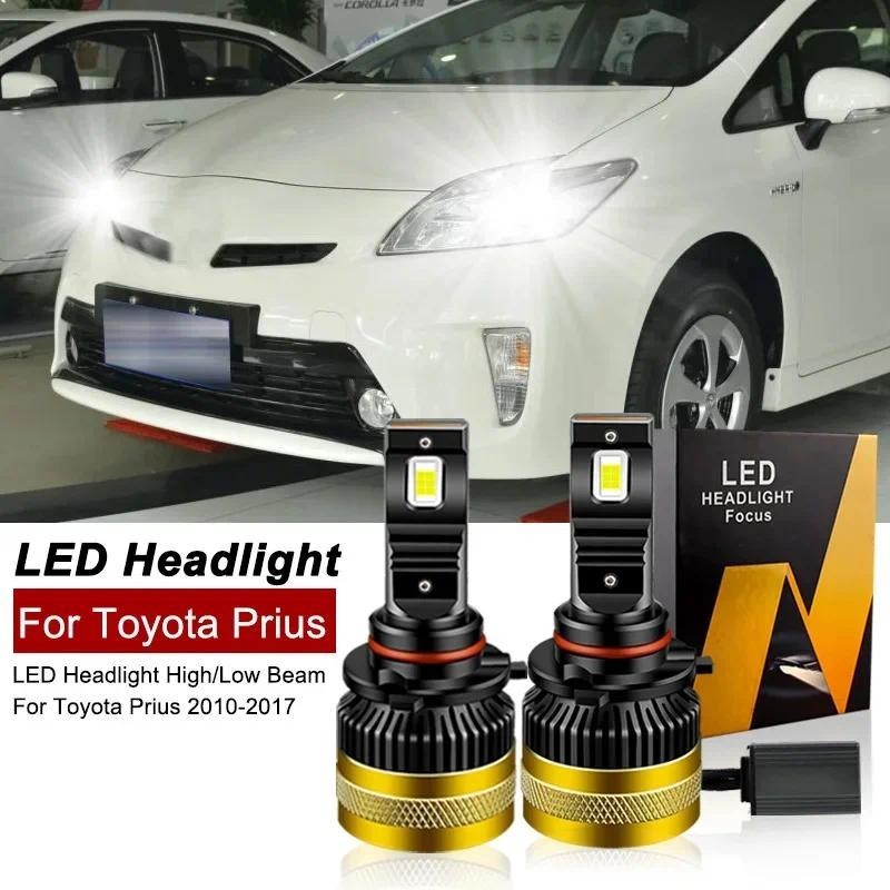 2PCS 30000lm สําหรับ Toyota Prius 2010 2011 2012 2013 2014-2017 รถ LED ไฟหน้าหลอดไฟต่ําสูง 9005 HB3 