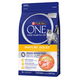 [เลือกขนาดได้] PURINA ONE Mature Adult 7+ อาหารแมว สูตรแมวสูงวัย อายุ7ปีขึ้นไป