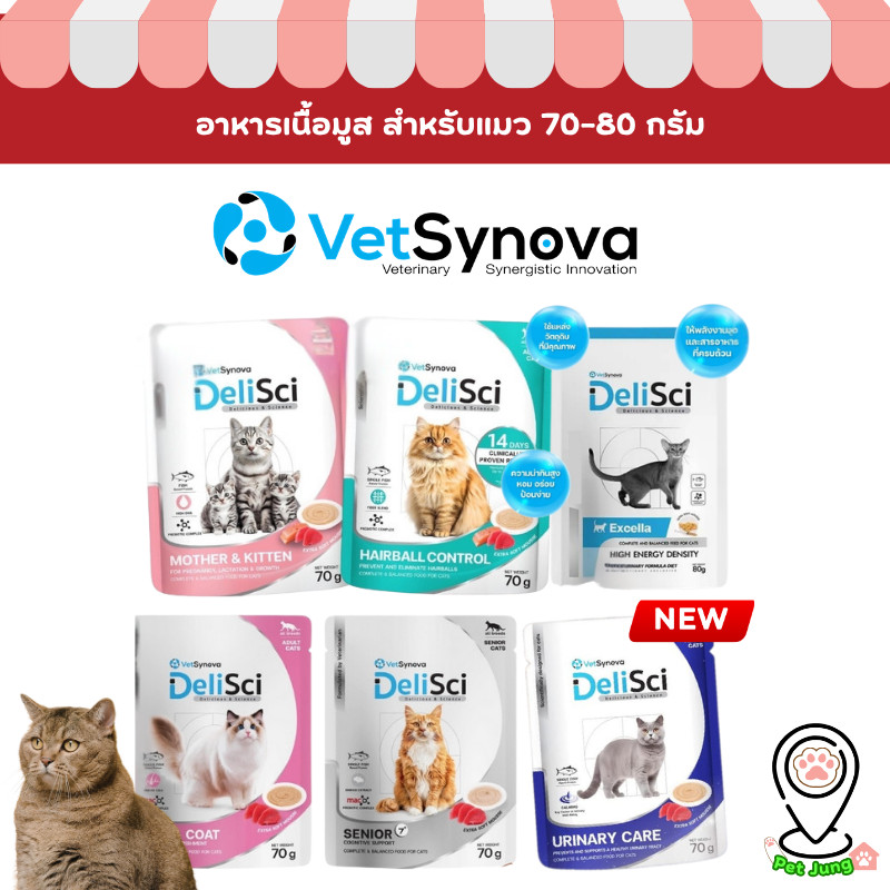DeliSci อาหารเนื้อมูส สำหรับแมว สูตร Complete and Balanced ขนาด 70-80 กรัม