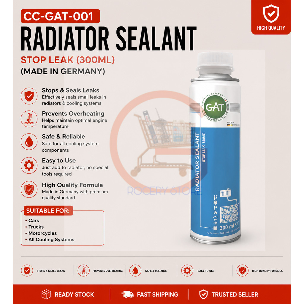 GAT (MADE IN GERMANY) RADIATOR SEALANT STOP LEAK (300ML) STOP-LEAK