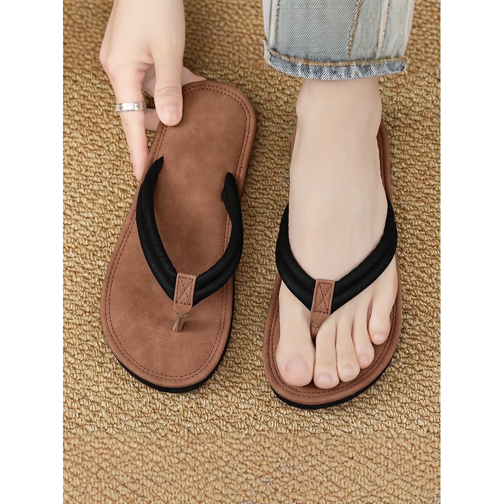 schooll รองเท้า สะดวกสบายและทนทาน ขนาดพลังงานแสงอาทิตย์ Flip-Flops รองเท้าแตะผู้ชายฤดูร้อน Shit-Step