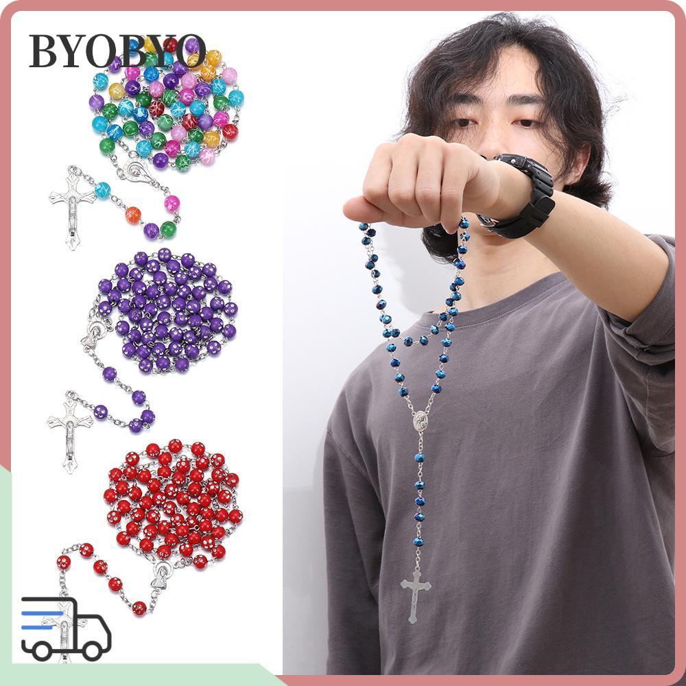 BYOBYO 1 PC คาทอลิกสร้อยคอผู้หญิงสร้อยคอจี้ชุดรูปแบบต่างๆ