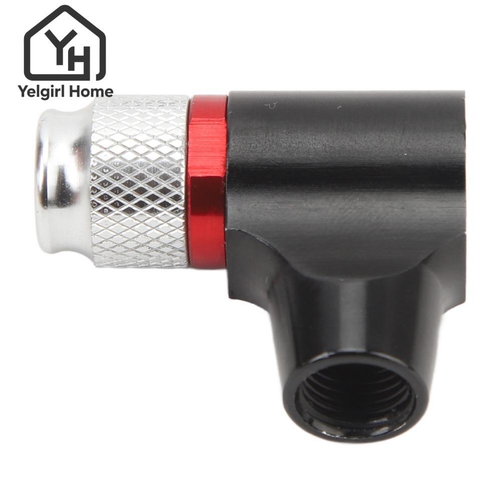 YELGIRLB จักรยาน CO2 Inflator,สีดําน้ําหนักเบา CO2 จักรยานยาง Inflator,โฟมแขนอลูมิเนียม Presta และ S