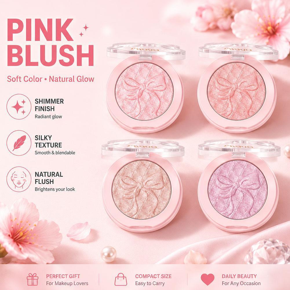 Novo Single Color Blush And Highlighter Powder Palette Natural Waterproof Long Lasting Matte J8d3