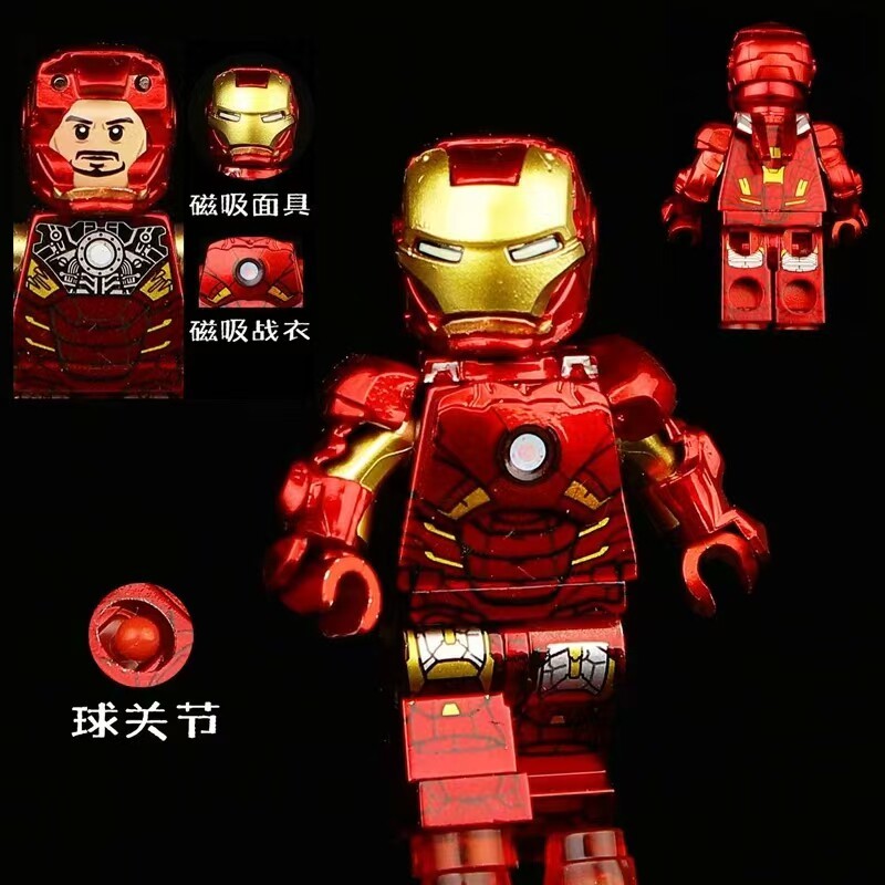 สินค้าใหม่ Superhero Iron Man Minifigure Building Block Minifigure Marvel Spiderman ของเล่นเด็กประกอบรุ่น20260821