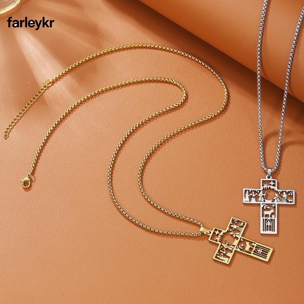 Frl จี้ไม้กางเขน, สร้อยคอไม้กางเขนแกะสลักอย่างชาญฉลาดอเนกประสงค์, เครื่องประดับคอโครงสร้างกลวงสแตนเล