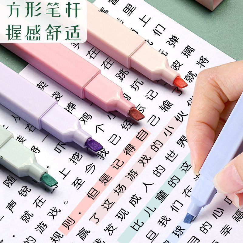 Morandi Highlighter Retro Color Marker Pen Macaron Color Marker Student Key Marker Pen Set