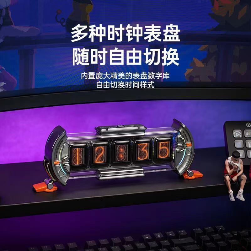 Divoom Divoom Time Door หน้าจอสุ่ม RGB Divoom Light Tube Clock ตารางเกมจับคู่ตกแต่งเด็กของขวัญ O