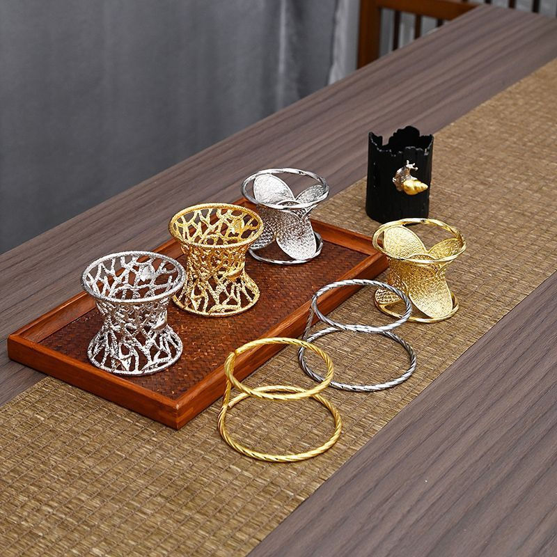 Alloy tea strainer holder, stainless steel tea tray, new product base, tea set residue rack12y Tea a