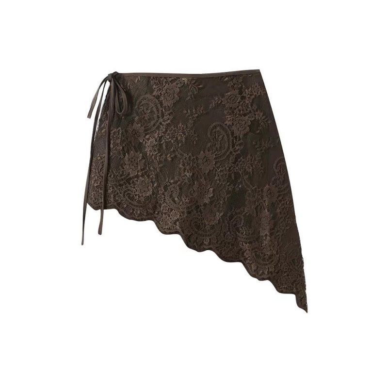 One Piece Laced-Up Curtain Outer Layered Women Four Seasons Fashion Single Product Design Short Styl