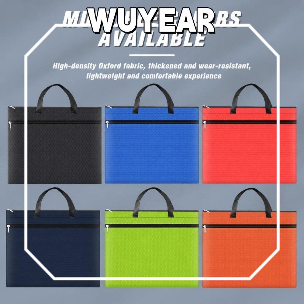 IWUYEAR Portfolio Tote Bag, with Handle Large Capacity A3 Document Bag, Waterproof Cloth A3 Zipper F
