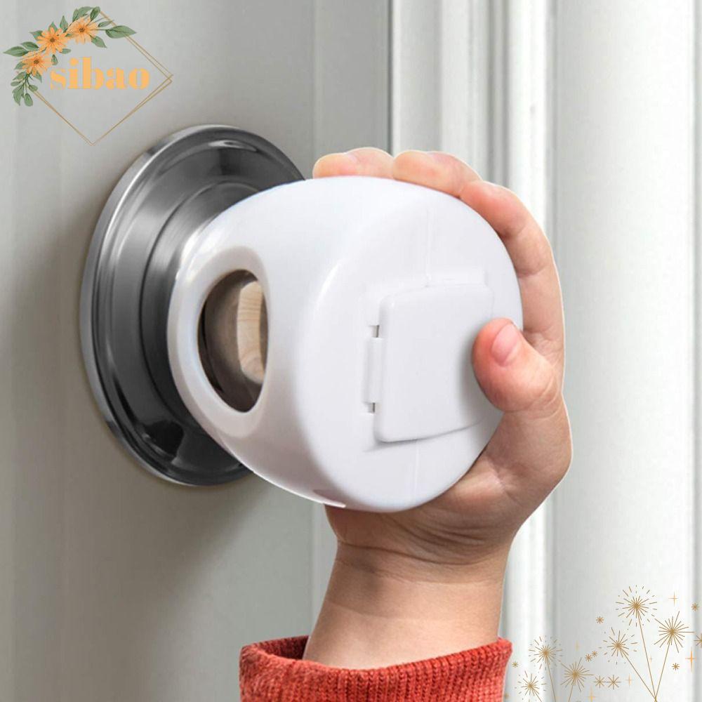 SIBAO Baby Safety Door Knob Cover, Childproof White Door Knob Child Proof Cover, Round Reusable PP D