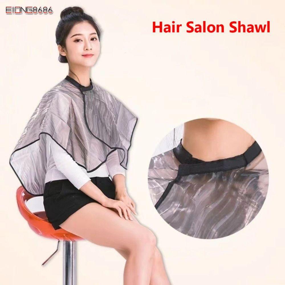 EIONG8686FT Perm Baking Oil Cape, ปรับกันน้ําร้านทําผมผ้าคลุมไหล่, Professional Reusable Hairdressing อุปกรณ์เสริมผมย้อมผมผ้ากันเปื้อน Hairdressing