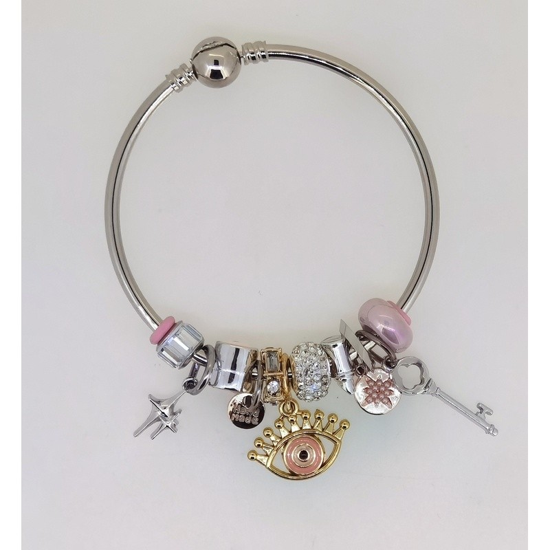 Devil's Eye Pandora Bracelet Cute Eye Key Q