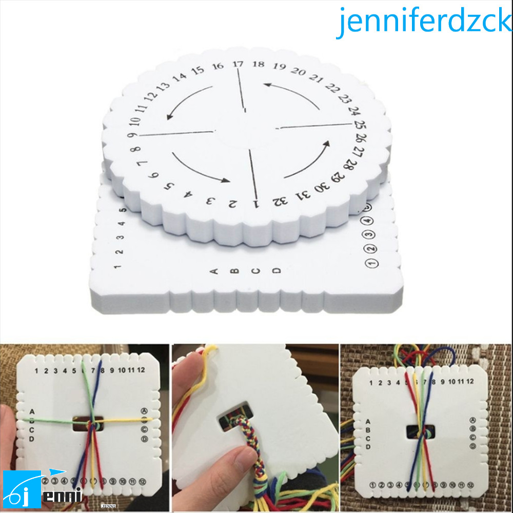 JENNIFE เครื่องมือทําด้วยมือ Braiding Disc/Disk Kumihimo Beading สายไฟ DIY เครื่องประดับออกแบบ Board