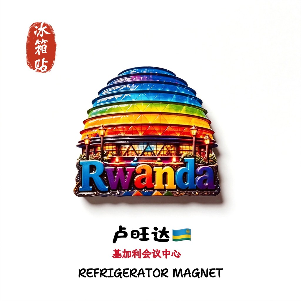 Luwanda Kigali Conference Center Creative High-value ins Style แม่เหล็กตู้เย็นแม่เหล็กสามมิติ