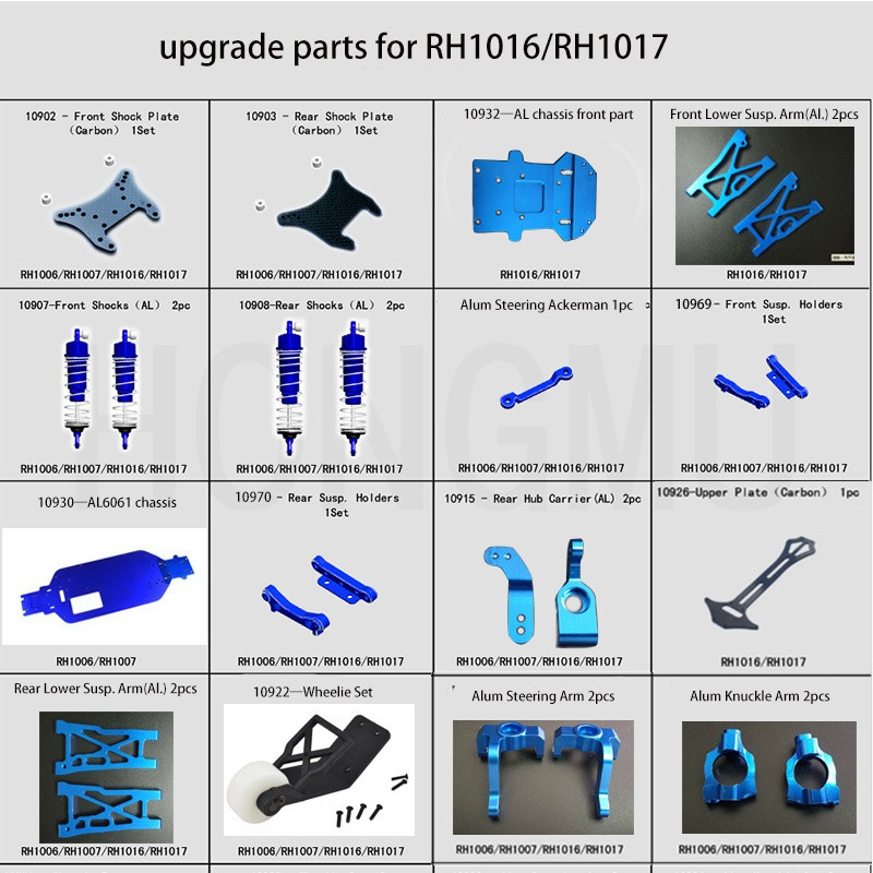 Rc รถอะไหล่อัพเกรดสําหรับ Vrx Racing ไฟฟ้า RH1016 RH1017 Spirit buggy,Fit VRX 10930 10927 10928 1091