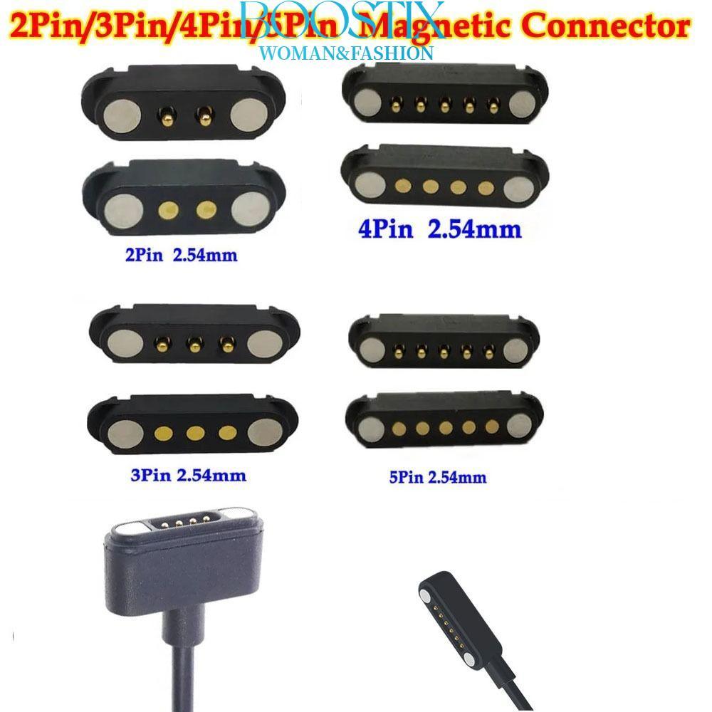 BOOSTIX Pogopin Magnetic Connector, 2Pin 3Pin 4Pin 5Pin High Current DC Magnetic Pogo Pin Connector,